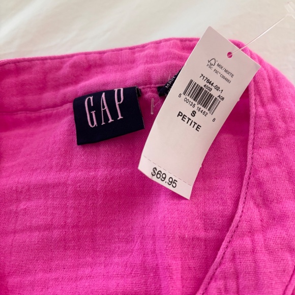 Pink Doible Gauze Gap Dress Small/Petite- NWT - Picture 4 of 4